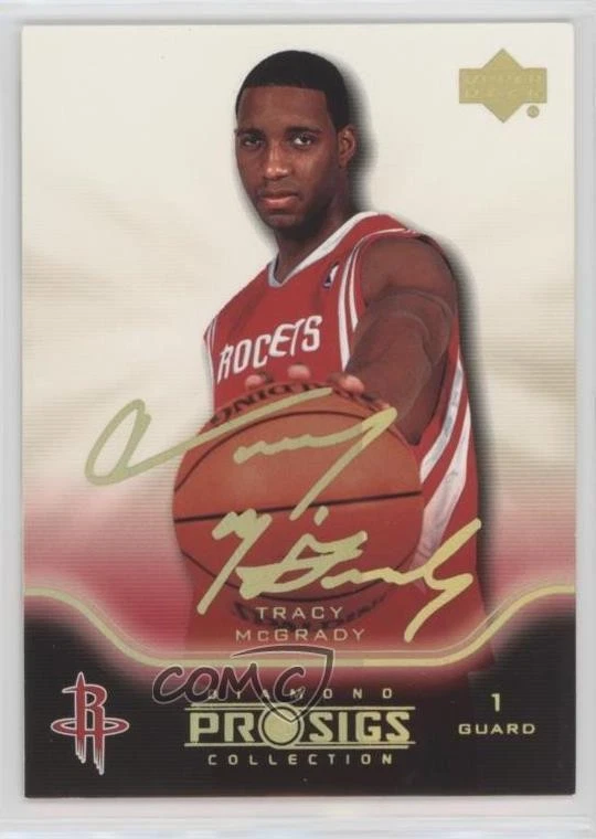 2004-05 Upper Deck Pro Sigs Diamond Collection Gold Tracy McGrady #30 HOF - Image 1 of 2