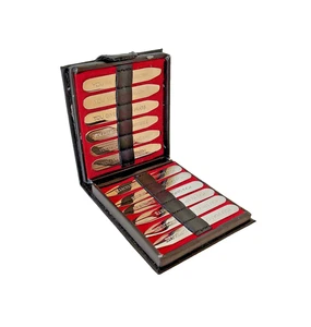 Juego de 12 fundas de metal grabado tono plata novio boda notas de amor - Imagen 1 de 14