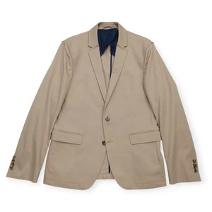 DANIEL HECHTER Blazer Mens 40 Modern Fit Cotton Stretch Unconstructed Khaki Tan - Picture 1 of 13