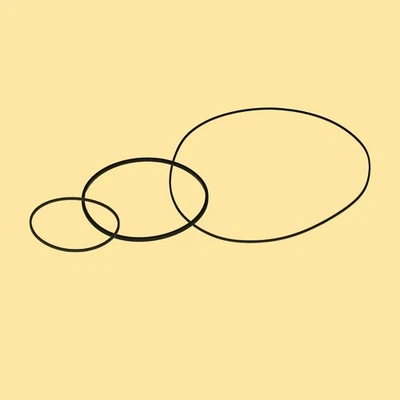 BLACKREEL Kit cinghie per Akai GXC-510 D Cassette Deck