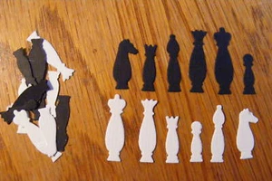 Piezas de ajedrez peones rey reina troqueles de competencia juego - Imagen 1 de 1