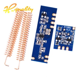 STX882 ASK 433MHz Transmitter & Receiver Module /w Nickel-plated Antenna - Afbeelding 1 van 5