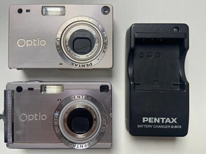 Paquete de cámara digital Pentax Optio S5i y S4 con cargador leer más abajo - Imagen 1 de 8