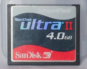 Sandisk Ultra II 4GB Compact Flash Card including case. - Photo 1/3