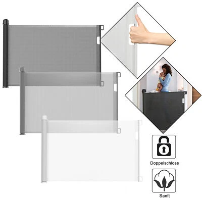Treppenschutzrollo Absperrgitter Ausziehbar Treppe 0-180cm Türschutzgitter Baby - Bild 1 von 4