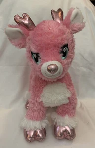 2016 Build A Bear Workshop BAB 14" Pink Glitter Metallic Twinkle Plush Reindeer - Picture 1 of 6