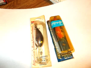 2  VINTAGE  NORMAN  CRANK  BACK   FISHING  LURES    NOS - Picture 1 of 7