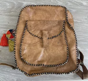 100% Leather Backpack - Handmade - Picture 1 of 7