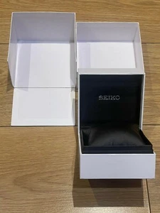 Genuine Original Seiko White Watch Presentation Box Case Complete - Picture 1 of 6