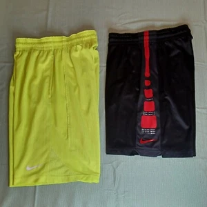 Lot Of 2 Mens Nike Athletic Shorts Size Small Black & Neon Yellow *With Flaws* - Picture 1 of 24