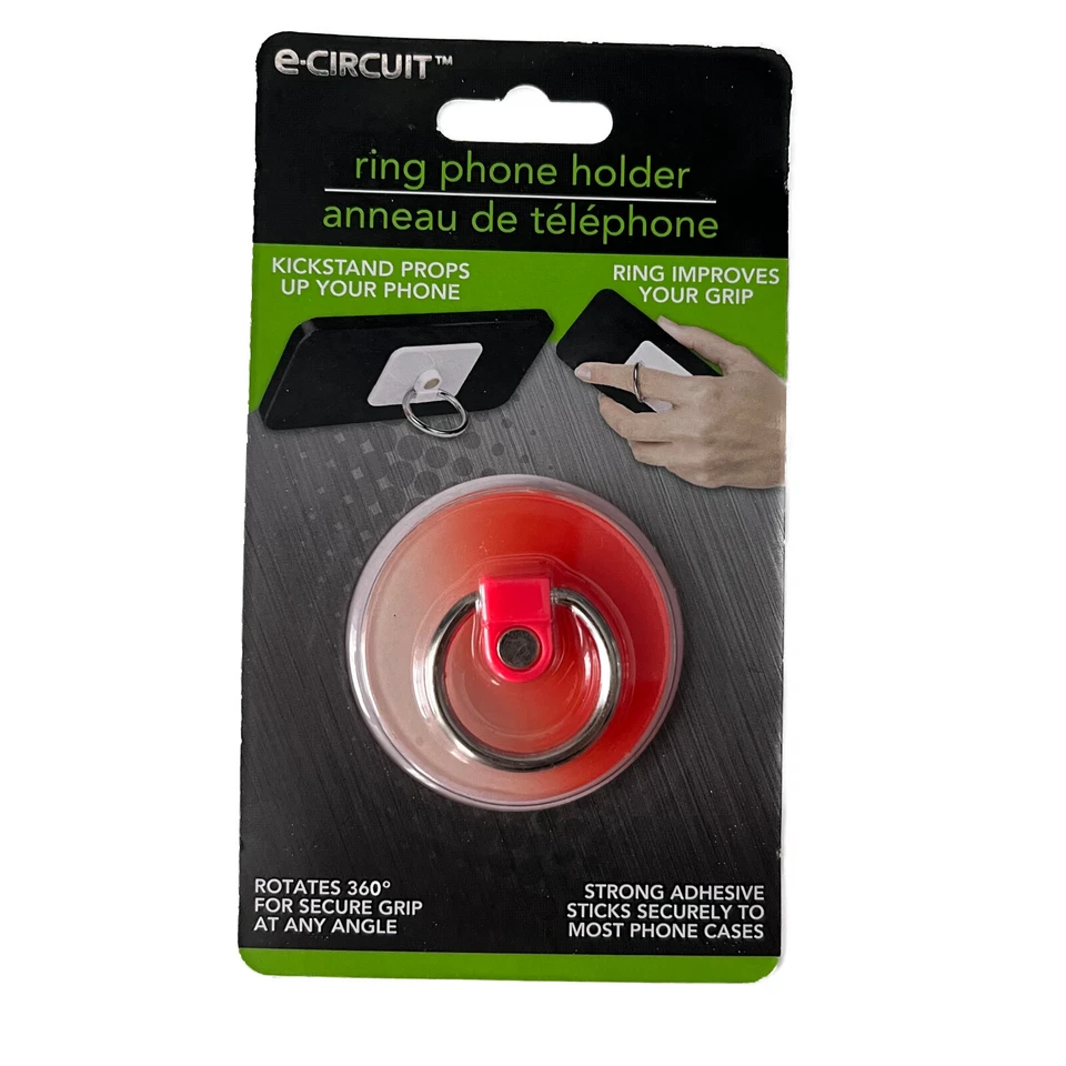 NEW E-CIRCUIT RING PHONE HOLDER 360 DEGREES ROTATION SECURE GRIP 4 COLORS - Image 1 of 1