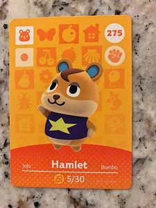 HAMLET #275 Animal Crossing Amiibo Authentic Nintendo Mint Card From Series 3 - Picture 1 of 2