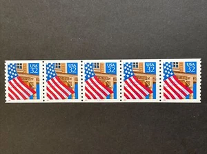 US PNC5 32c Bandera Sobre Porche Sello Sc# 2913 Placa 11111 MNH, Goma Brillante - Imagen 1 de 2