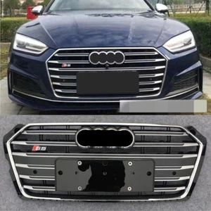 Parrilla de malla de parachoques delantero con marco cromado para Audi A5 S5 2017-2019 actualización a S5 - Imagen 1 de 4