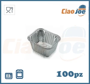 Vaschette Alluminio Mezza Porzione asporto per alimenti ristoranti 100 pz - Imagen 1 de 1