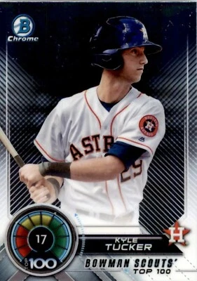 2018 Bowman Chrome Scouts Top 100 Kyle Tucker Houston Astros BTP-17 Rookie RC - Image 1 of 2