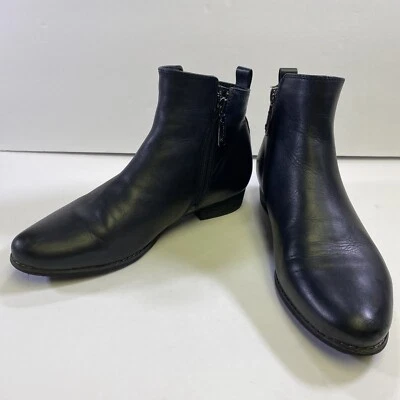 Botas Chelsea de cuero negras rubias para mujer talla 6,5 M impermeables - Lynne Foto 1 de 4