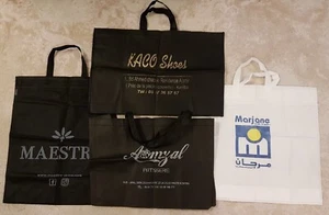 4 Polyester Branded Shopping Bags Mixed Sizes - Picture 1 of 1