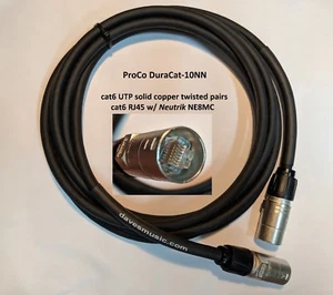 NEU! Proco 10 Fuß Duracat-10NN Cat6 UTP (CAT5) Digital Patchkabel Kostenloser Versand - Bild 1 von 5