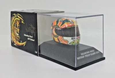 MODELLINO CASCO HELMET 1:8 MINICHAMPS VALENTINO ROSSI MOTOGP PHILIP ISLAND 2007 - Immagine 1 di 4