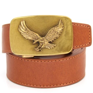 Cinture Fibbia Western Eagle Uomo Cinture Cowboy Casual Larghezza 3,5 cm - Foto 1 di 4