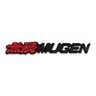 Black&Red Metal MUGEN Logo Emblem Letter Bagde Sport Sticker Decal Replacement Honda CRX