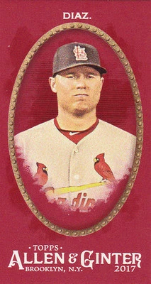 Aledmys Diaz 2017 Topps Allen & Ginter X Exclusive RED Border Mini 2/5 + Black - Image 1 of 4