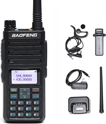 BaoFeng BF H6 Two Way Radio 10W Long Distance HD Display VHF UHF HAM Interphone - Image 1 of 4