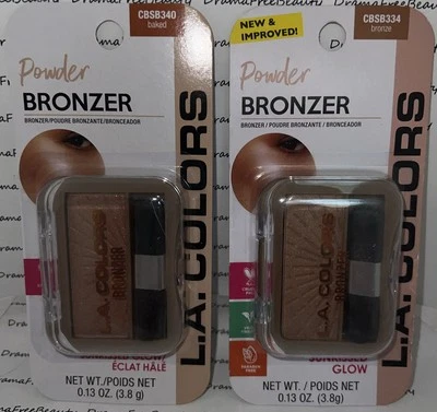 2 L.A. Colors Powder Blush/Bronzer CBSB340 *BAKED* & CBSB334 *BRONZE* Duo Lot BN - Image 1 of 4