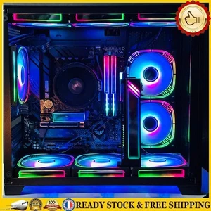 120mm CPU Cooler 5V 3Pin ARGB Sync Cooler Fan 12V 4 Pin PWM (Noir Positif) - Bild 1 von 11