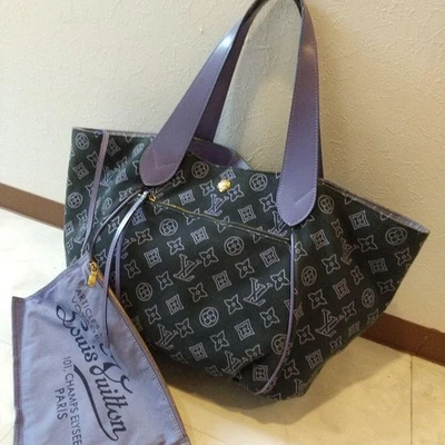 LOUIS VUITTON Cabas Ipanema GM Monogram Tote Hand bag Beach Line Purple Used - Image 1 of 4