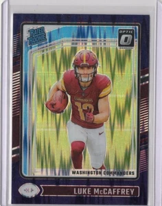 2024 Panini Donruss Optic - Rated Rookie Luke McCaffrey #268 Viola Shock Prizm - Foto 1 di 2