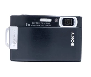 Sony Cyber-shot DSC-T200 8.10 million Pixel CCD Retro Digital Camera-Black - Picture 1 of 12