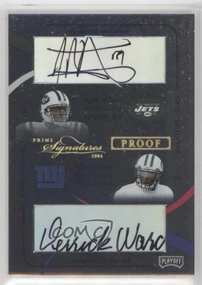 2004 Prime Signatures Gold Proof /50 Derrick Ward Jonathan Vilma Rookie Auto RC - Image 1 of 2