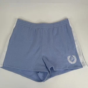Victoria's Secret PINK Ivy Fleece Sweat Shorts Logo High Rise Light Blue Size XL - Picture 1 of 7