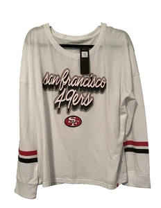 San Francisco 49ers Shirt Womens XXL White Retro Power Fanatics - Picture 1 of 11