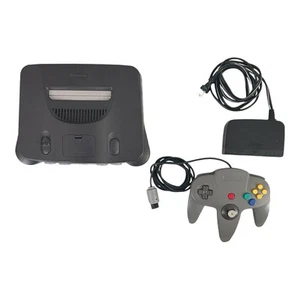 Nintendo 64 NUS-001 (EE. UU.) Gris Carbón + Fuente de Alimentación OEM, Jumper Pak, Controlador - Imagen 1 de 10