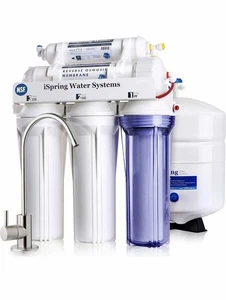 iSpring RCC7 5-Stage Reverse Osmosis Drinking Water System Brushed Nickel Faucet - Picture 1 of 9