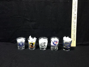 Lote de 5 gafas de tiro vintage bar anuncios Sea World Kentucky buceo - Imagen 1 de 5