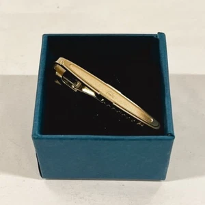 Vintage Burberry’s Gold Krawattenklammer, Strukturdesign, Logo, England-Made, Geschenkbox - Bild 1 von 12