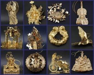 2012 Danbury Mint Annual 23k Gold Christbaumschmuck 12er Set - Bild 1 von 18