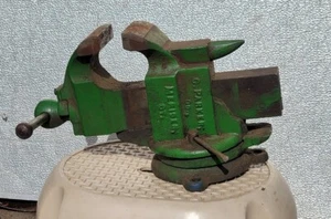 Chas C Parker #22 PRE USA MERIDEN CT Conn selten drehbare Basis Schraubstock Amboss Horn - Bild 1 von 9