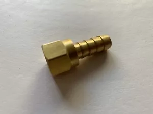 -6 An Brass Female To 3/8 Barb Fitting For 3/8 Rubber Hose - Picture 1 of 1