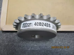 NEW OTHER MARTIN 40B24SS X 1" BORE SPROCKET, S.S. KEY WAY, 2 SET SCREWS. - Picture 1 of 2