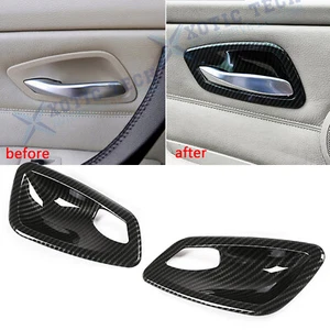 For BMW E92 E93 M3 Coupe Dipping Print Door Handle Bowl Cover Carbon Fiber Style - Picture 1 of 11