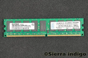 Elpida EBE21EE8ABFA-6E-E PC2-5300E-555 2GB 2Rx8 Server Memory RAM - Picture 1 of 1