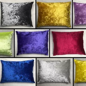 Crushed Velvet Rectangle Cushion Cover Handmade Pillow Case Sofa Bed Home Decor - Picture 1 of 5