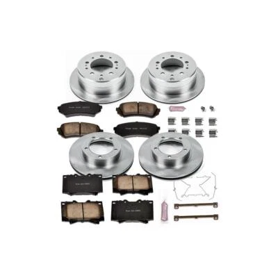 PowerStop Disc Brake Kit - Front and Rear - Fits Lexus LX470 1998-2007, Toyota L Foto 1 de 4