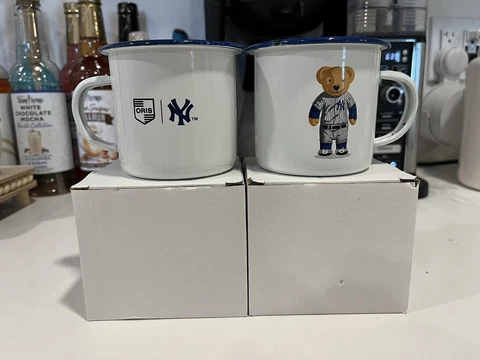 New York Yankees Oris Bear Mug Cup Day “SET” SGA 9/10/2022  With Box Cover