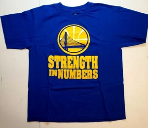 Golden State Warriors Strength In Numbers Youth sz NBA T Shirt XL blue - Picture 1 of 5